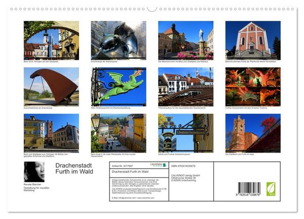 Produktbild: Drachenstadt Furth im Wald (hochwertiger Premium Wandkalender 2026 DIN A2 quer), Kunstdruck in Hochglanz