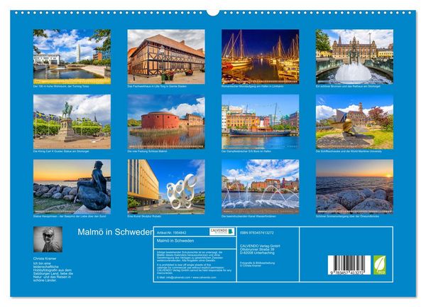 Produktbild: Malm&ouml; in Schweden (hochwertiger Premium Wandkalender 2026 DIN A2 quer), Kunstdruck in Hochglanz