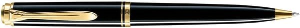 Produktbild: Pelikan Kugelschreiber Souver&auml;n&reg; K600, Edelharz, 24-Karat vergoldete Zierelemente, Drehmechanik, Schwarz