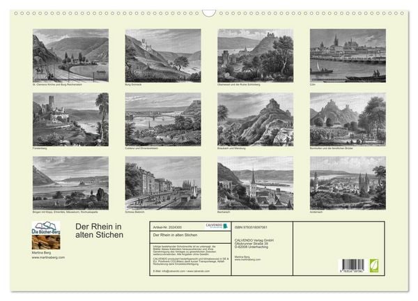 Produktbild: Der Rhein in alten Stichen (Wandkalender 2026 DIN A2 quer), CALVENDO Monatskalender