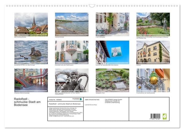 Produktbild: Radolfzell - schmucke Stadt am Bodensee (Wandkalender 2026 DIN A2 quer), CALVENDO Monatskalender