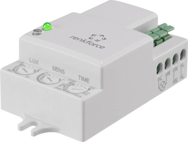 Produktbild: Renkforce 1530623 Decke, Wand HF-Bewegungsmelder 360&deg; Relais Wei&szlig;
