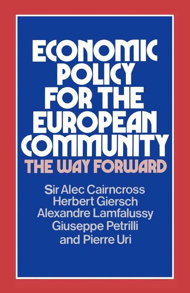 Produktbild: Economic Policy for the European Community