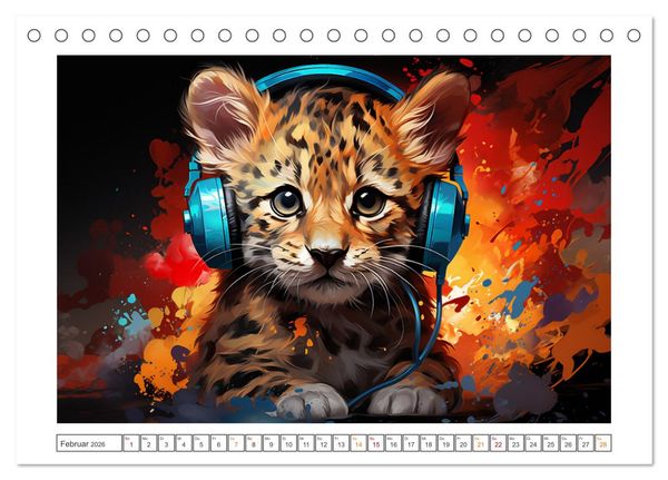 Produktbild: Musik Safari (Tischkalender 2026 DIN A5 quer), CALVENDO Monatskalender
