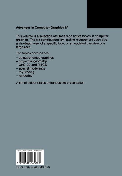 Produktbild: Advances in Computer Graphics IV