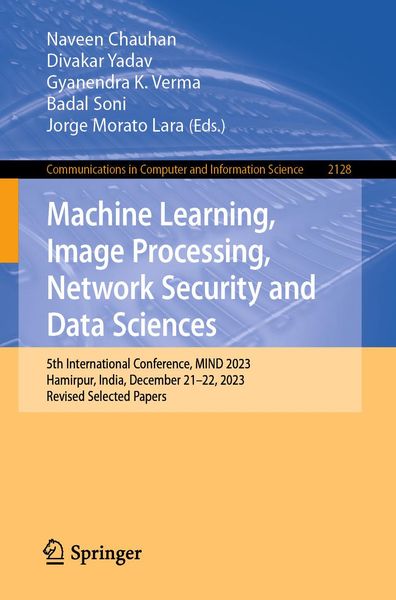 Produktbild: Machine Learning, Image Processing, Network Security and Data Sciences