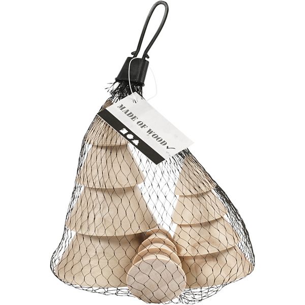 Produktbild: Creativ Company Weihnachtsb&auml;ume aus Holz, H 5+7,5+10 cm, D 3,5+5,4+6,7 cm, 3 Stk