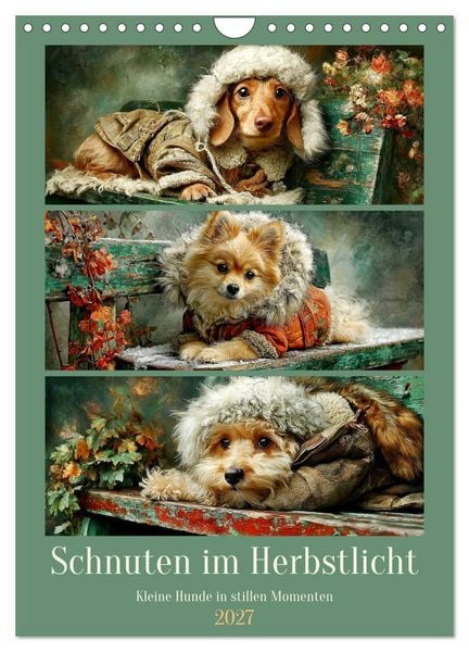 Produktbild: Schnuten im Herbstlicht. Kleine Hunde in stillen Momenten (Wandkalender 2027 DIN A4 hoch), CALVENDO Monatskalender