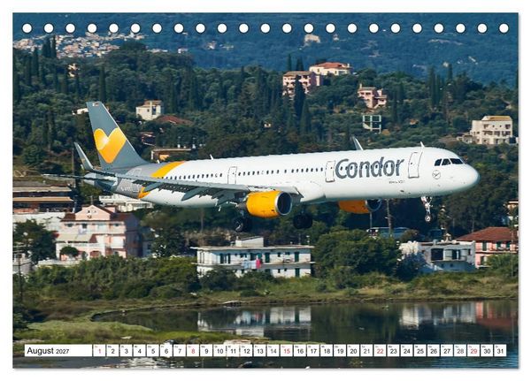 Produktbild: Flugzeuge auf Korfu (Tischkalender 2027 DIN A5 quer), CALVENDO Monatskalender