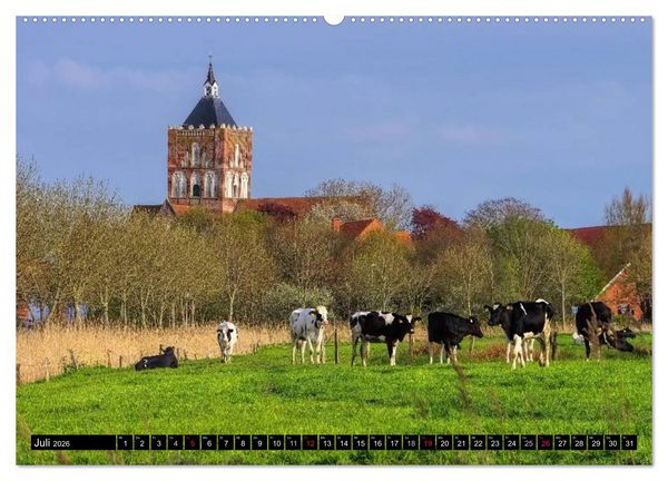 Produktbild: Kirchen in Ostfriesland (hochwertiger Premium Wandkalender 2026 DIN A2 quer), Kunstdruck in Hochglanz