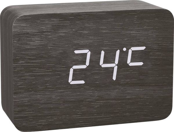 Produktbild: TFA Dostmann 60.2549.01 Funk Wecker Holz, Schwarz Alarmzeiten 1