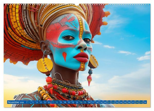 Produktbild: Surrealistische Bilder - Inspiriert von den Massai (Wandkalender 2026 DIN A2 quer), CALVENDO Monatskalender