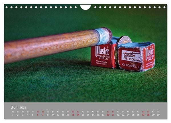 Produktbild: Freizeit Billard - Queue, Kugeln, Kreide und Tisch (Wandkalender 2026 DIN A4 quer), CALVENDO Monatskalender