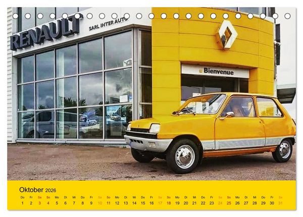 Produktbild: Historische Renault (Tischkalender 2026 DIN A5 quer), CALVENDO Monatskalender
