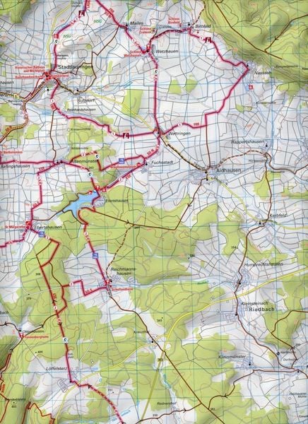 Produktbild: ADFC-Regionalkarte Schweinfurt, 1:50.000, reiß- und wetterfest, GPS-Tracks Download