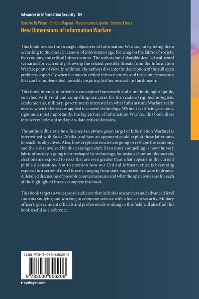Produktbild: New Dimensions of Information Warfare