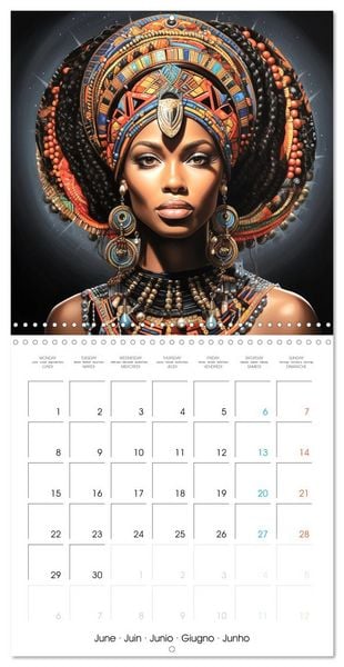 Produktbild: Femmes sublimes d'Afrique (Calendrier mural carr&eacute; 2026 30x30 cm) Calendrier double avec une page pour vos prises de notes