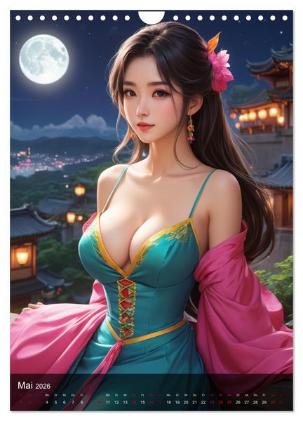 Produktbild: Sexy Manga Girls (Wandkalender 2026 DIN A4 hoch), CALVENDO Monatskalender