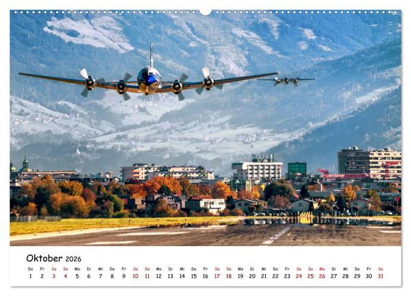 Produktbild: Flugzeuge in beeindruckender Kulisse (Wandkalender 2026 DIN A2 quer), CALVENDO Monatskalender
