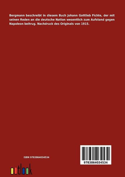 Produktbild: Fichte, der Erzieher zum Deutschtum