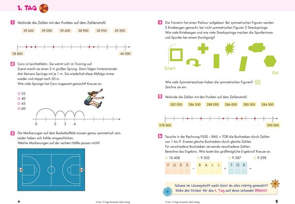 Produktbild: Das 10 Tage Ferienheft Mathematik 4