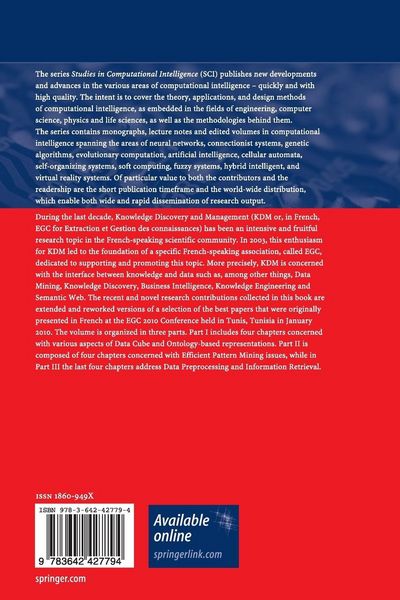 Produktbild: Advances in Knowledge Discovery and Management