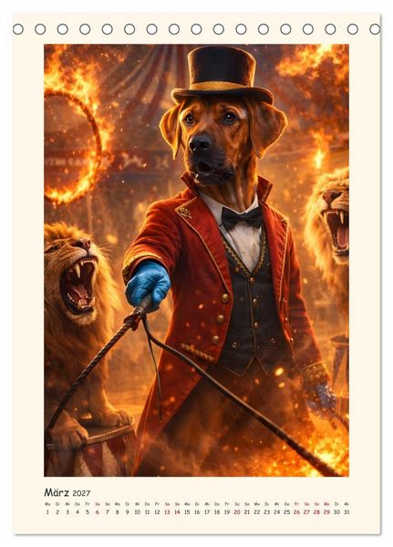 Produktbild: Rhodesian Ridgeback - Ein Hund mit vielen Talenten (Tischkalender 2027 DIN A5 hoch), CALVENDO Monatskalender