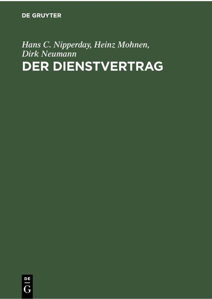 Produktbild: Der Dienstvertrag