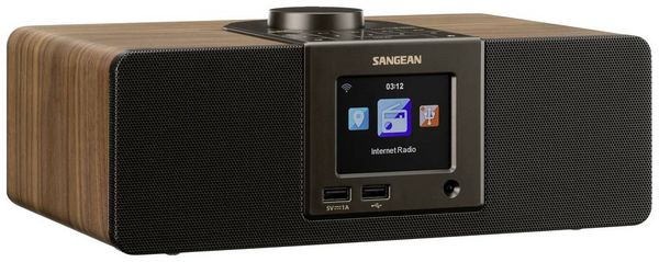 Produktbild: Sangean WFR-32 Internet Tischradio Internet Bluetooth&reg;, AUX, USB, Internetradio Inkl. Fernbedienung Schwarz, Holz