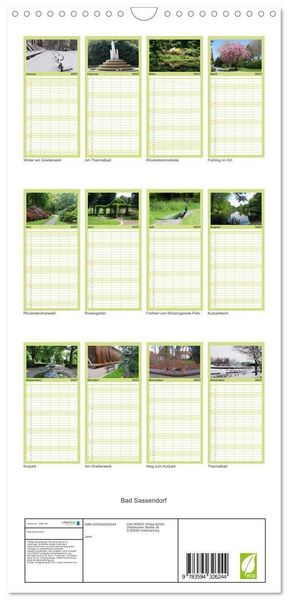 Produktbild: Familienplaner 2027 - Bad Sassendorf mit 5 Spalten (Wandkalender, 21 x 45 cm) CALVENDO