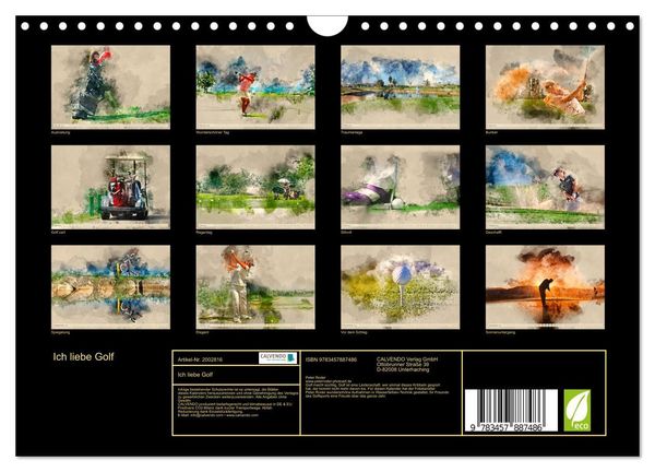 Produktbild: Ich liebe Golf (Wandkalender 2026 DIN A4 quer), CALVENDO Monatskalender