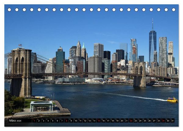 Produktbild: New York City - Zwischen Hudson und East River (Tischkalender 2026 DIN A5 quer), CALVENDO Monatskalender