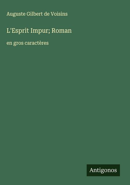 Produktbild: L'Esprit Impur; Roman