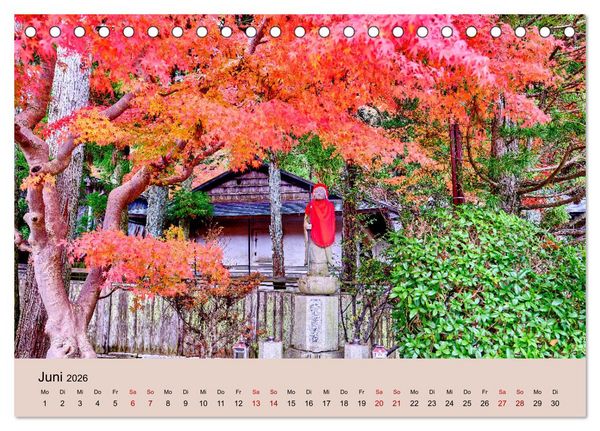 Produktbild: Japan im Herbst (Tischkalender 2026 DIN A5 quer), CALVENDO Monatskalender