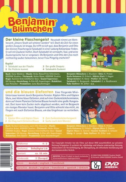 Produktbild: Benjamin Bl&uuml;mchen: Der kleine Flaschengeist / ... und die blauen Elefanten