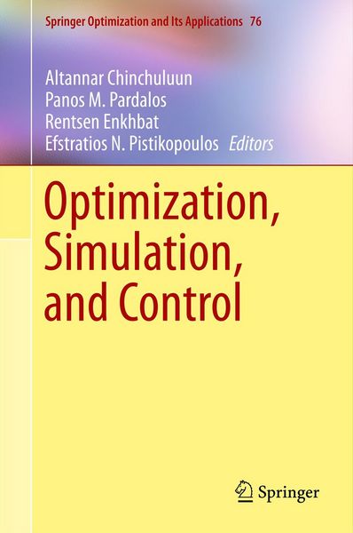 Produktbild: Optimization, Simulation, and Control