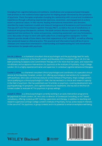 Produktbild: Acceptance and Commitment Therapy and Mindfulness for Psychosis