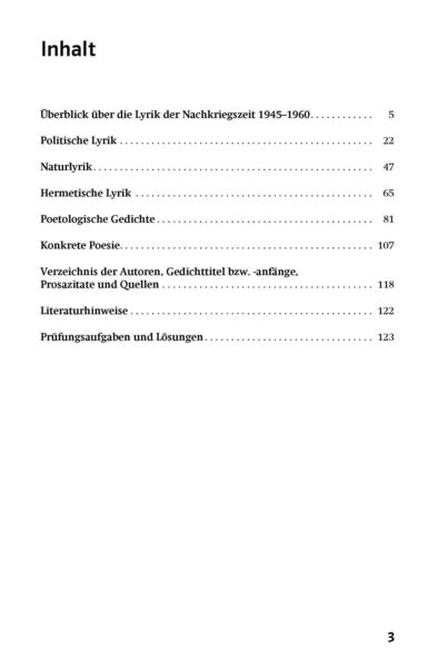 Produktbild: Klett Lekt&uuml;rehilfen Lyrik der Nachkriegszeit 1945 - 1960
