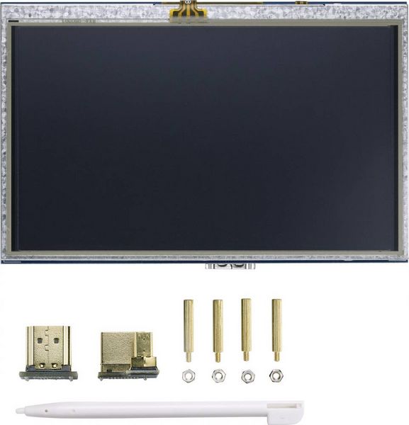 Produktbild: TRU COMPONENTS Touchscreen-Monitor 12.7 cm (5 Zoll) 800 x 480 Pixel Passend f&uuml;r (Entwicklungskits): Raspberry Pi&reg;