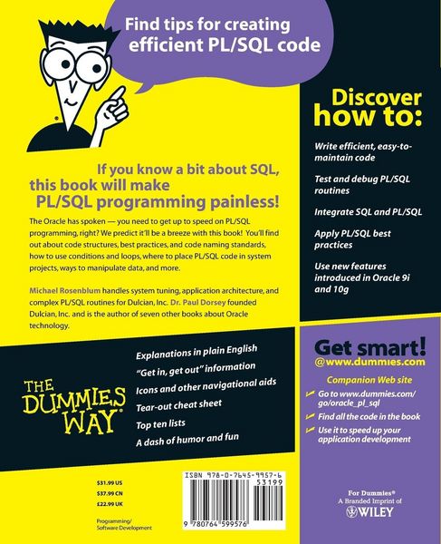 Produktbild: Oracle PL / SQL for Dummies
