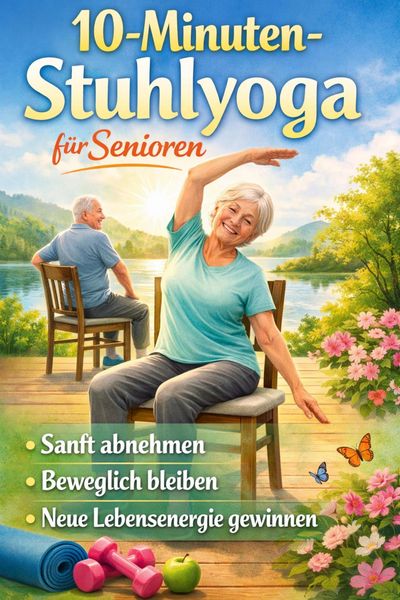 Produktbild: 10-Minuten-Stuhlyoga f&uuml;r Senioren: Sanft abnehmen, beweglich bleiben und neue Lebensenergie gewinnen-Geschenk f&uuml;r &auml;ltere Menschen