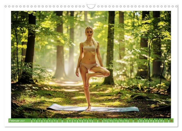 Produktbild: Yoga im Wald (Wandkalender 2027 DIN A3 quer), CALVENDO Monatskalender