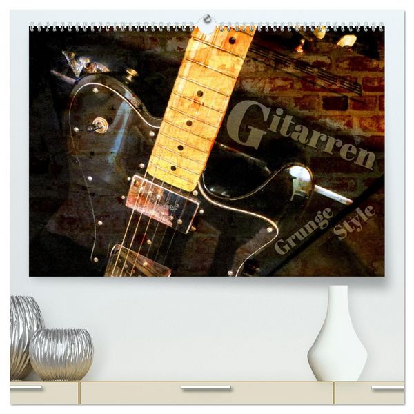 Produktbild: Gitarren - Grunge Style (hochwertiger Premium Wandkalender 2026 DIN A2 quer), Kunstdruck in Hochglanz