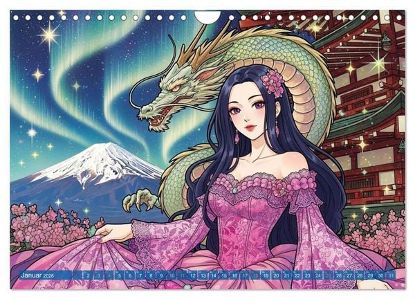 Produktbild: Shōnen-Abenteuer und Shōjo-Romantik - Ein Manga-Kalender f&uuml;r Herz und Seele (Wandkalender 2026 DIN A4 quer), CALVENDO Monatskalender