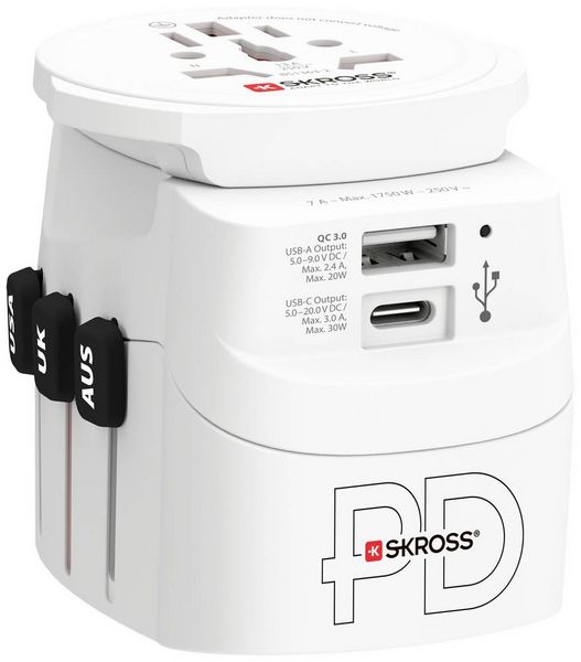 Produktbild: SKROSS PRO Light USB AC30PD - World Travel Adapter