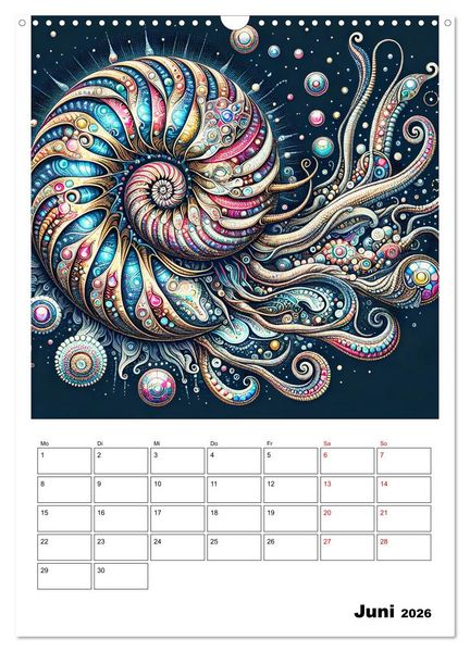 Produktbild: Mystische Nautilus (Wandkalender 2026 DIN A3 hoch), CALVENDO Monatskalender