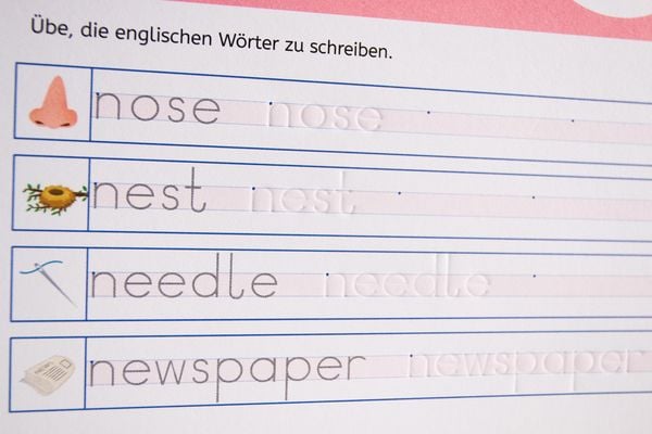 Produktbild: Schreiben lernen mit Spurrillen - Englische W&ouml;rter