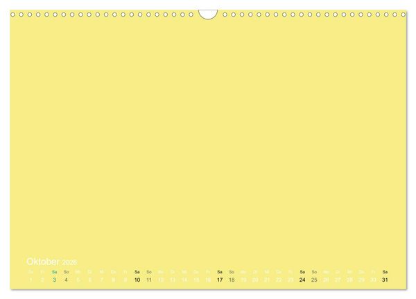 Produktbild: Bastelkalender - Gelb (Wandkalender 2026 DIN A3 quer), CALVENDO Monatskalender