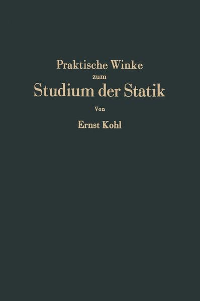 Produktbild: Praktische Winke zum Studium der Statik