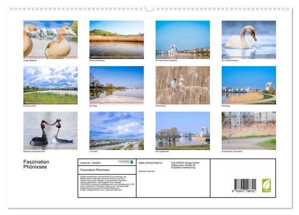 Produktbild: Faszination Ph&ouml;nixsee (hochwertiger Premium Wandkalender 2026 DIN A2 quer), Kunstdruck in Hochglanz